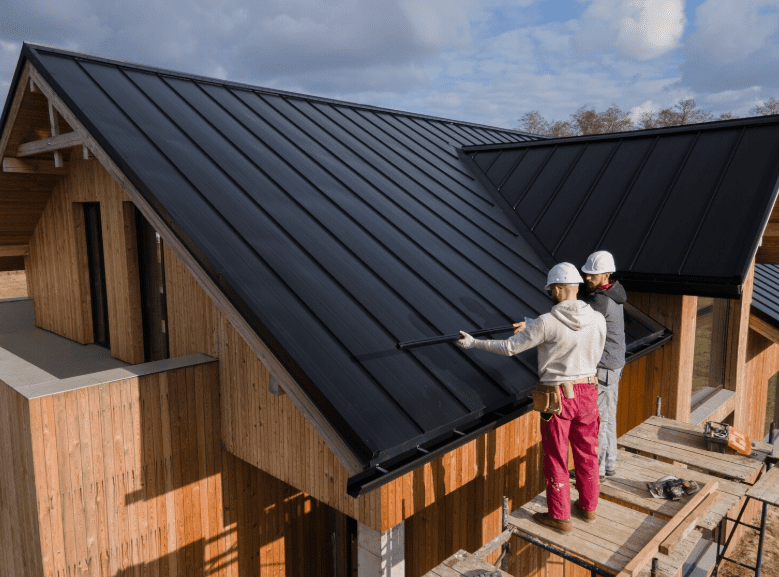 Professional roof replacement service removing old shingles.